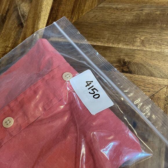 Polo Ralph Lauren Shirt Linen Button Up Vintage Preppy Custom Fit Mens Medium - Picture 8 of 8